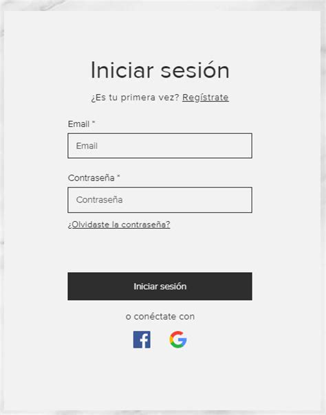 Solicitud de Datos de Inicio de Sesión.